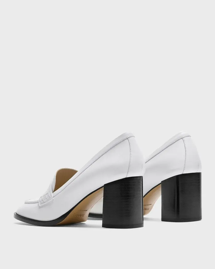Women Shoes Theory Loafer Pump In Leather White