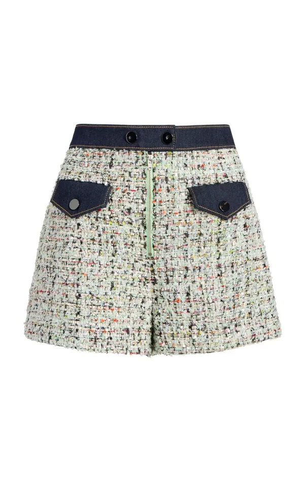 Women Shorts Cinq Sept Anya Boucle Zoe Short Patina Multi