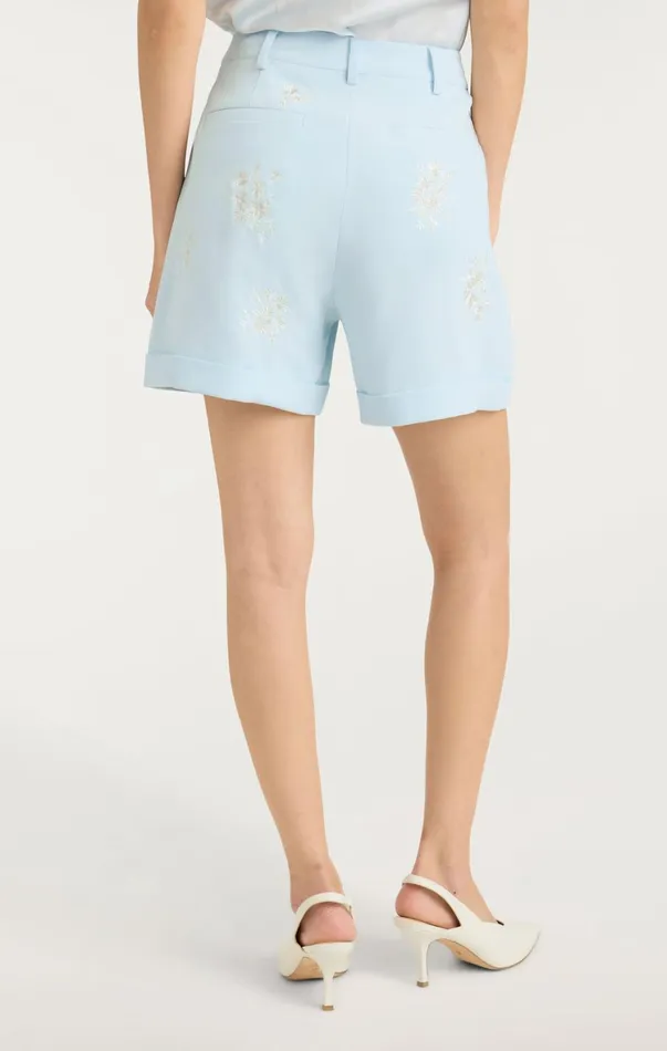 Women Shorts Cinq Sept Wildflower Bouquet Maxine Short Glacial Blue Multi