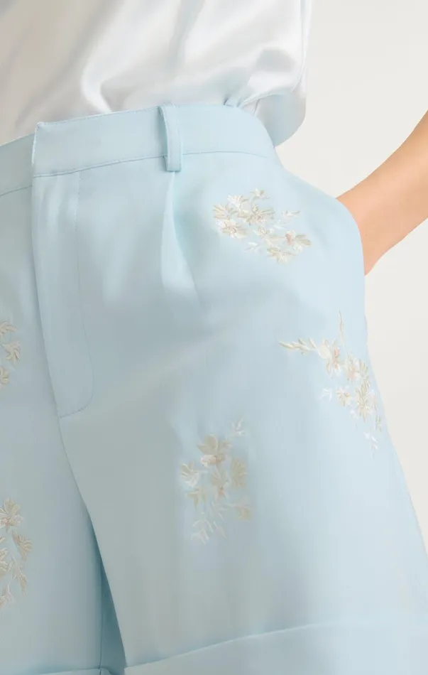 Women Shorts Cinq Sept Wildflower Bouquet Maxine Short Glacial Blue Multi