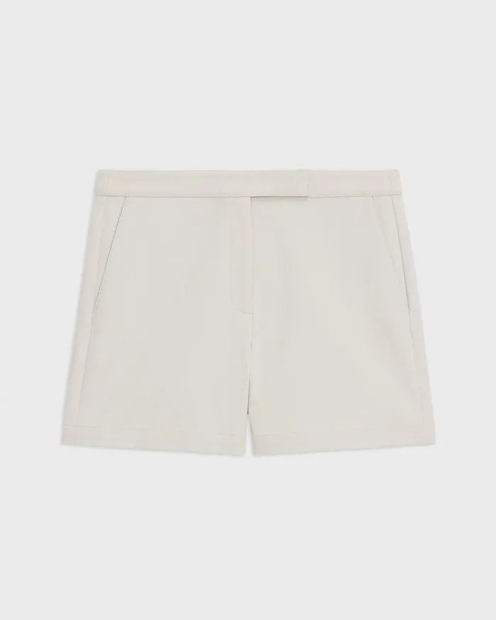 Women Shorts Theory Waist Tab Short In Neoteric Twill Limestone