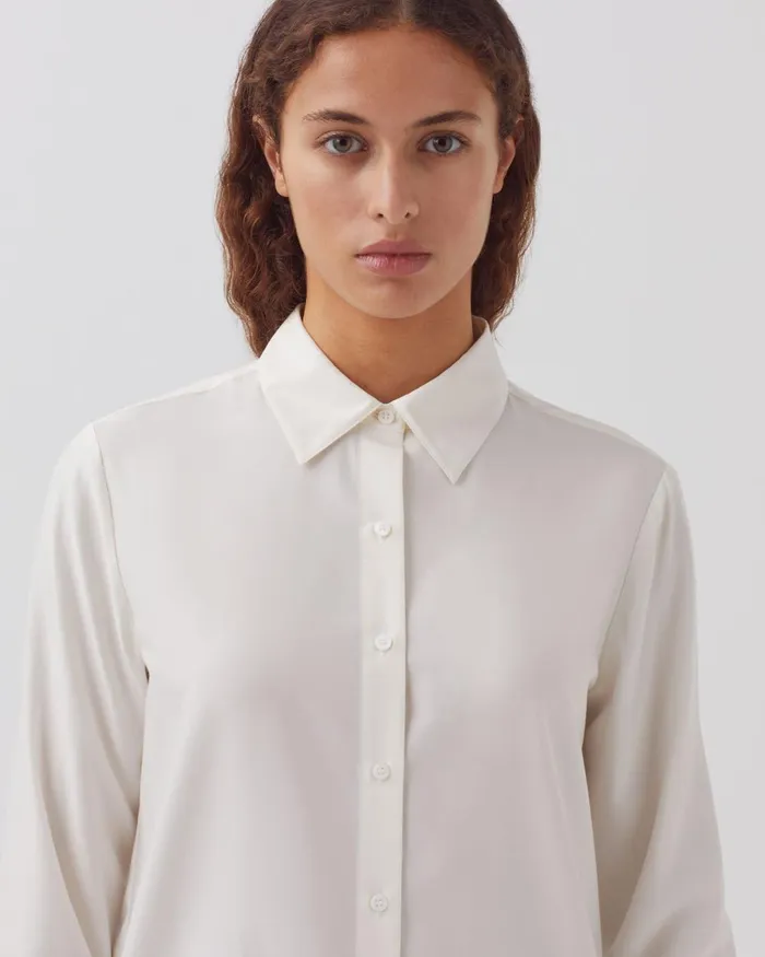 Women Sibylle 8211 Silky Shirt Gardenia Comptoir Des Cotonniers Blouses and Shirts and Tops Women Sibylle 8211 Silky Shirt Gardenia Comptoir Des Cotonniers Blouses and Shirts and Tops