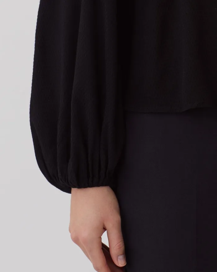 Women Silky Wrap Blouse Black Beauty Comptoir Des Cotonniers Blouses and Shirts and Tops