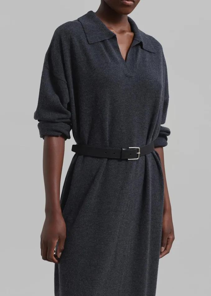 Women Siobhan Long Knit Dress 8211 Charcoal The Frankie Shop Dresses