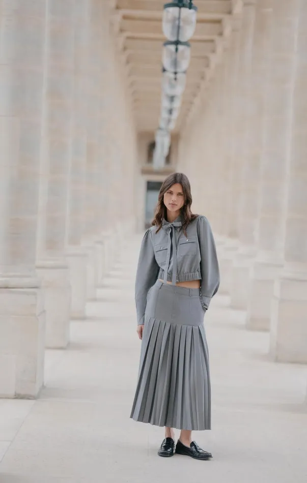 Women Skirts Cinq Sept Bane Skirt Steel Grey