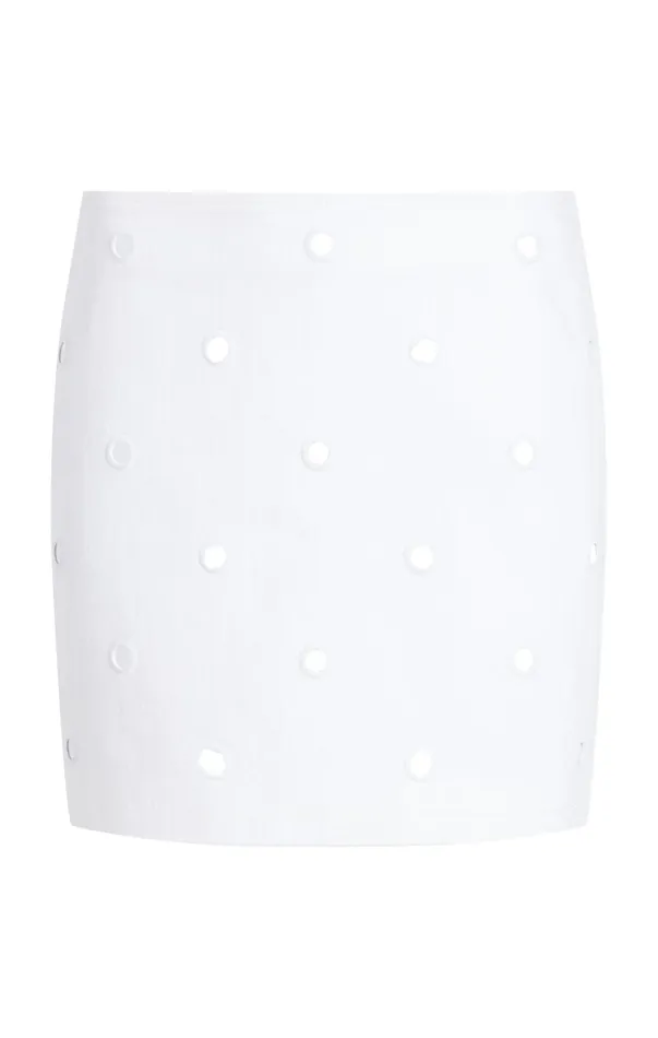 Women Skirts Cinq Sept Mirror Denim Doris Skirt Whitewhite