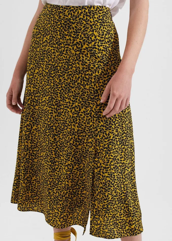 Women Skirts Hobbs Annette Skirt Chartreuse Navy