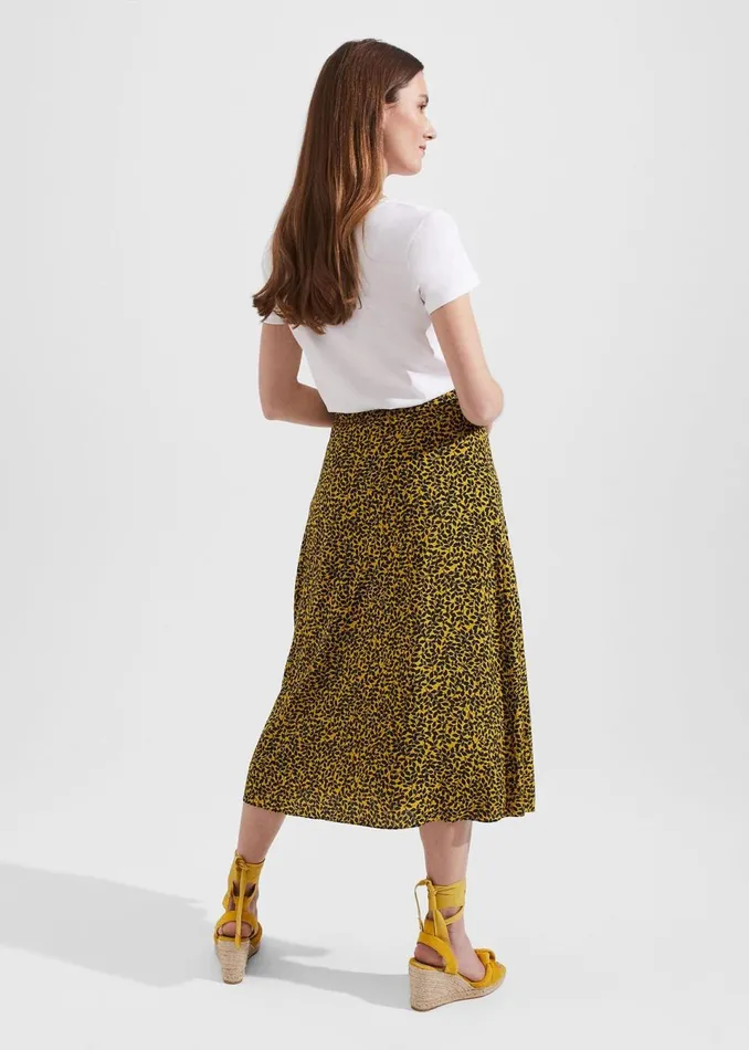 Women Skirts Hobbs Annette Skirt Chartreuse Navy