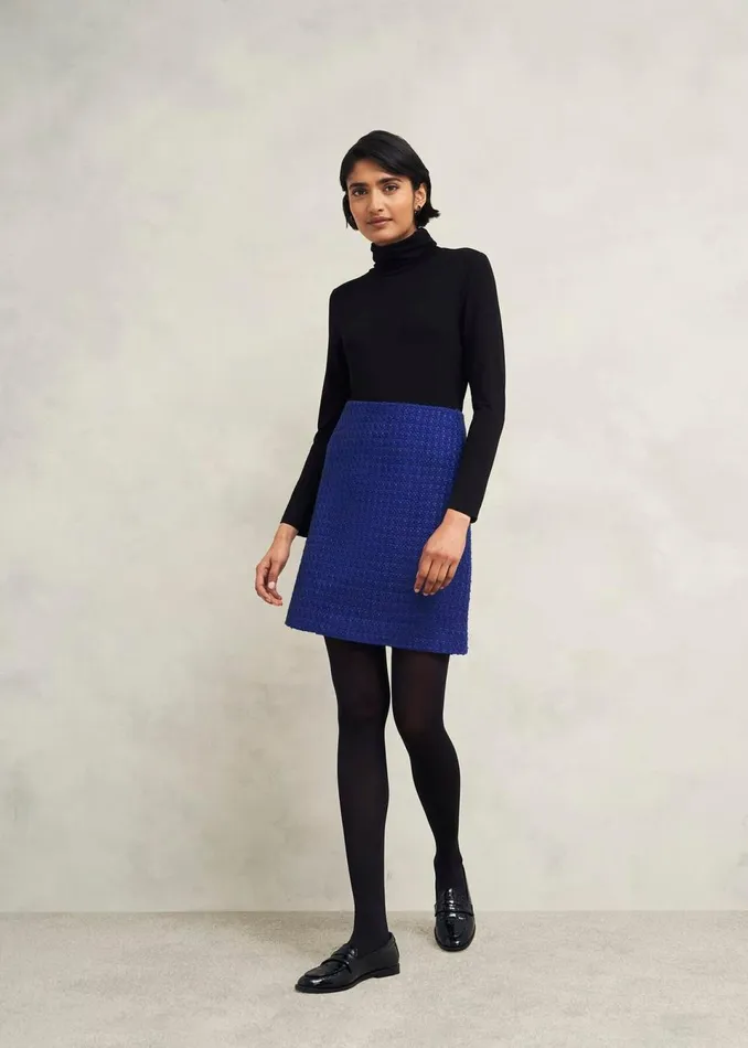Women Skirts Hobbs Khloe Skirt With Wool Cobalt