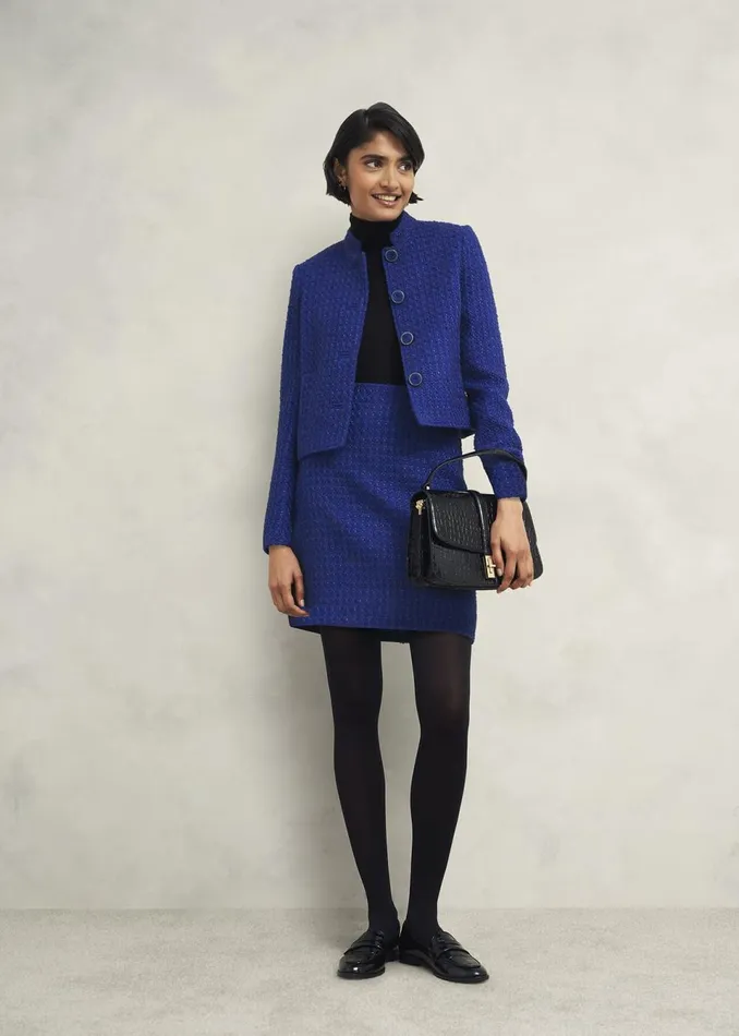 Women Skirts Hobbs Khloe Skirt With Wool Cobalt