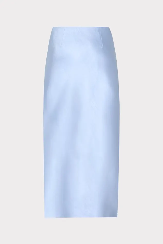 Women Skirts Milly Ella Hammered Satin Skirt Ice Blue Women Skirts Milly Ella Hammered Satin Skirt Ice Blue