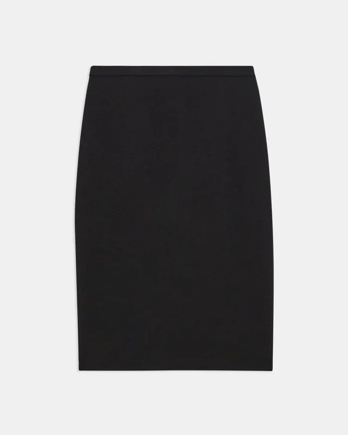 Women Skirts Theory Slim Pencil Skirt In Stretch Wool Black