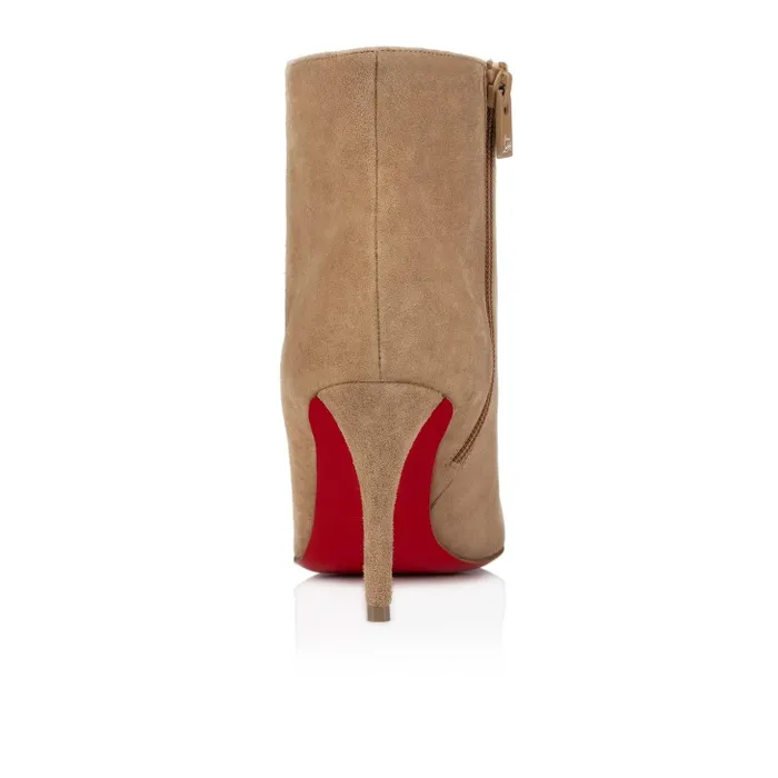 Women So Apostropha Booty 80 Mm Low Boots 8211 Veau Velours 8211 Lionne Christian Louboutin Boots
