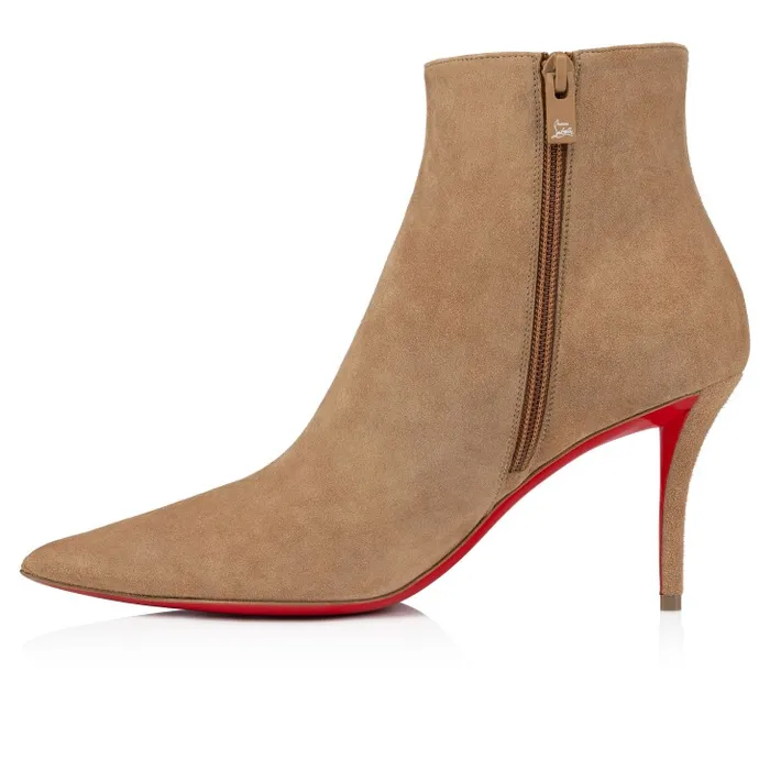Women So Apostropha Booty 80 Mm Low Boots 8211 Veau Velours 8211 Lionne Christian Louboutin Boots