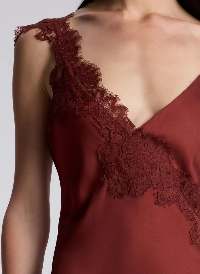 Women Stella Satin And Lace Midi Dress Bosco ALC Dresses