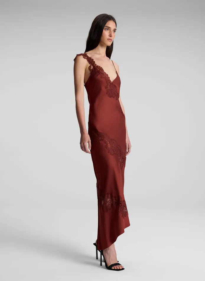 Women Stella Satin And Lace Midi Dress Bosco ALC Dresses