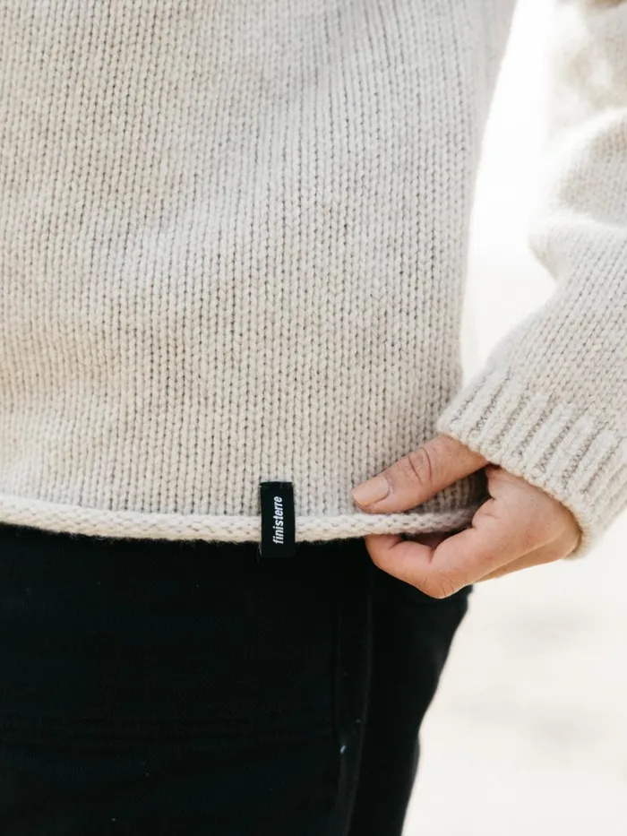 Women Stornoway Cable Yoke Jumper Oatmeal Finisterre Knitwear
