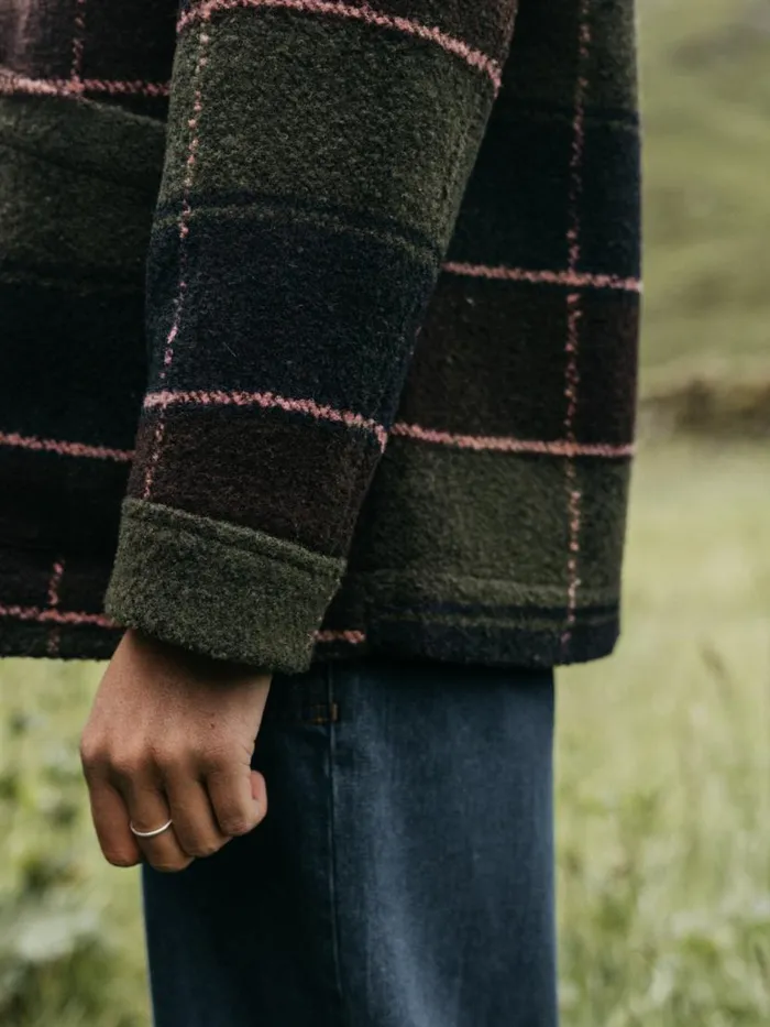 Women Stowe Blanket Jacket Black Cherry Check Finisterre Jackets Coats and Gilets Women Stowe Blanket Jacket Black Cherry Check Finisterre Jackets Coats and Gilets