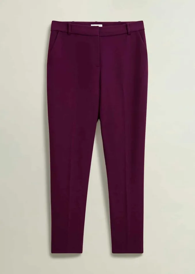 Women Suits and CoOrds Hobbs Petite Sami Trousers Warm Plum
