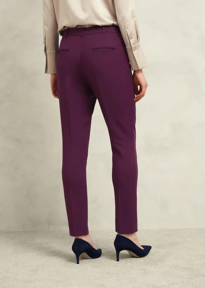 Women Suits and CoOrds Hobbs Petite Sami Trousers Warm Plum