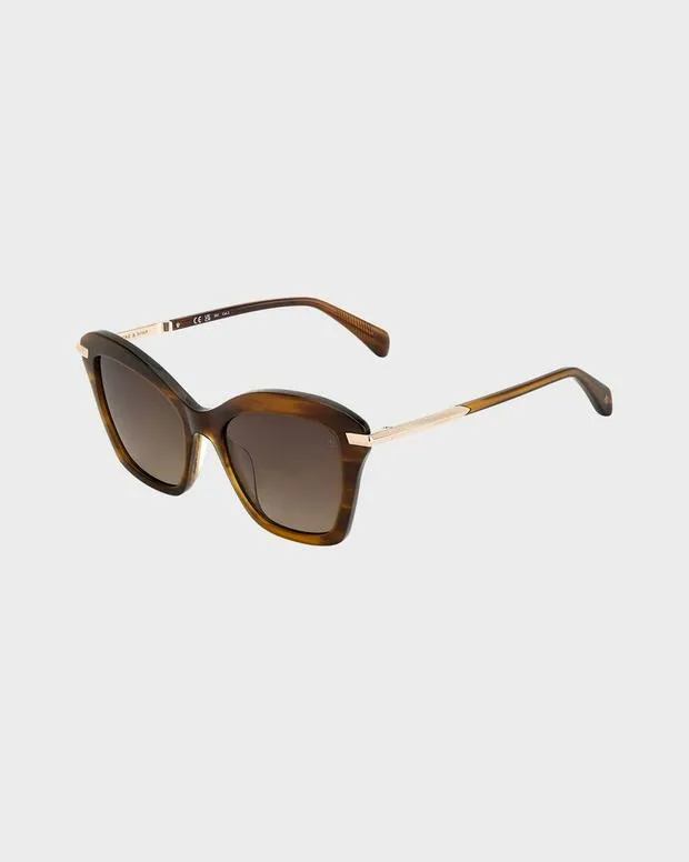 Women Sunglasses Rag and Bone Marsha Horn Brown