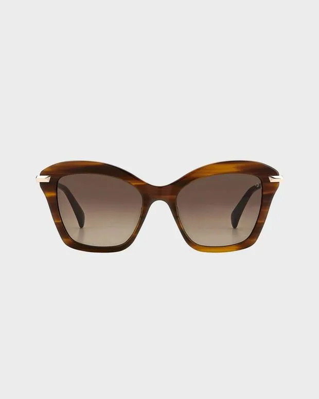Women Sunglasses Rag and Bone Marsha Horn Brown