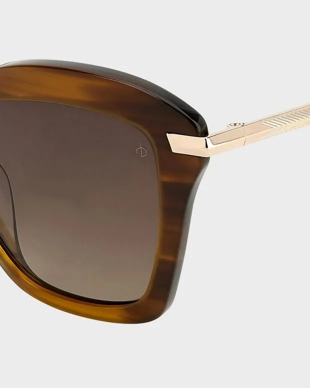 Women Sunglasses Rag and Bone Marsha Horn Brown