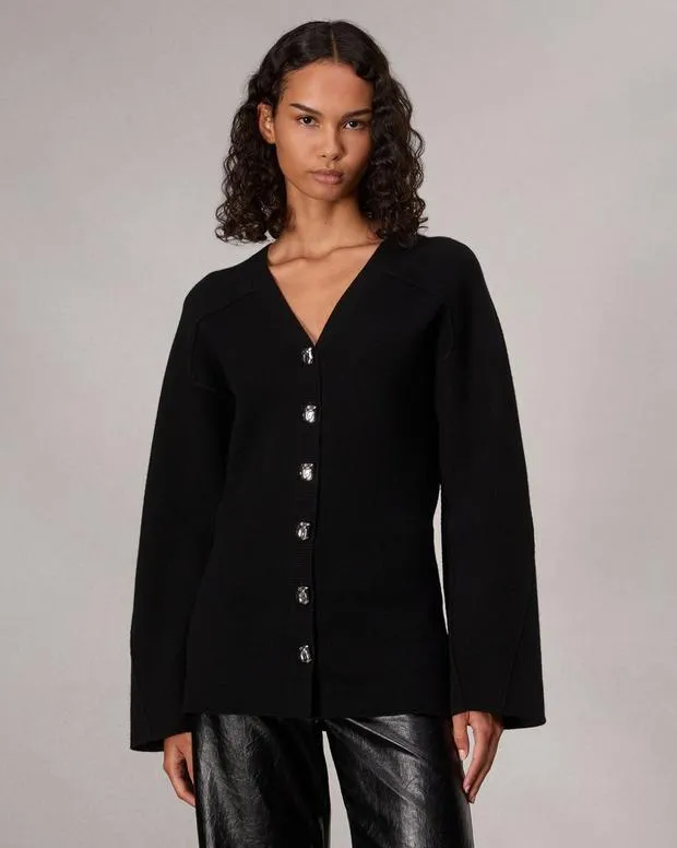 Women Sweaters and Sweatshirts Rag and Bone Bridget VNeck Cardigan Black