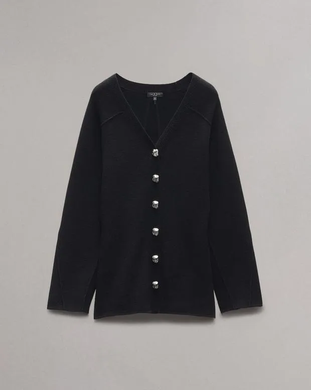 Women Sweaters and Sweatshirts Rag and Bone Bridget VNeck Cardigan Black