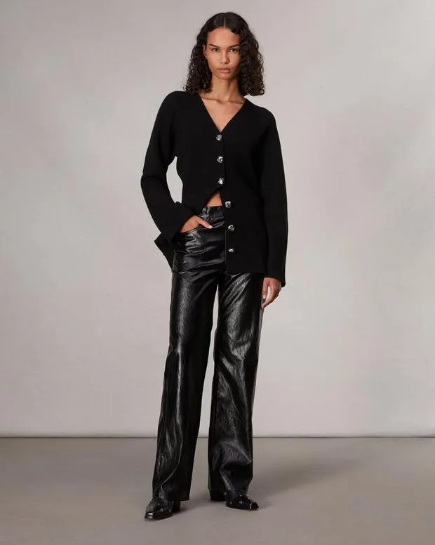 Women Sweaters and Sweatshirts Rag and Bone Bridget VNeck Cardigan Black