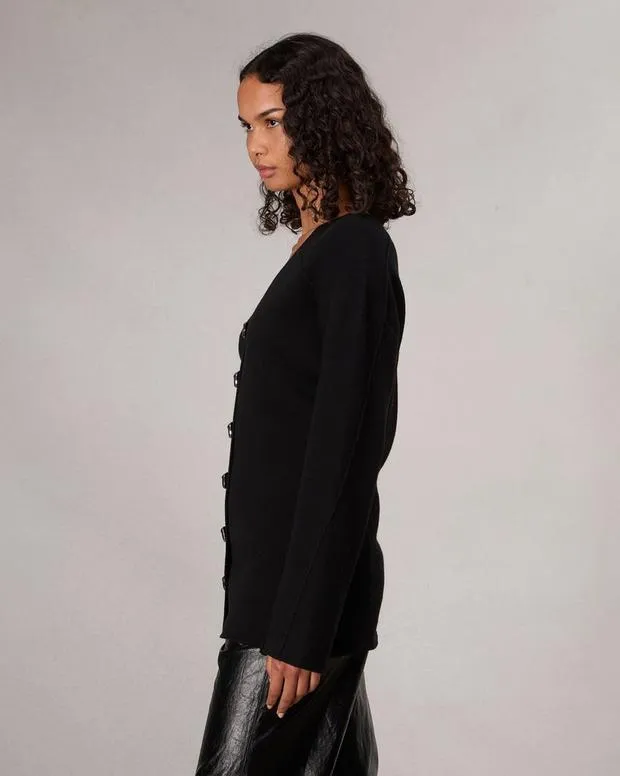 Women Sweaters and Sweatshirts Rag and Bone Bridget VNeck Cardigan Black