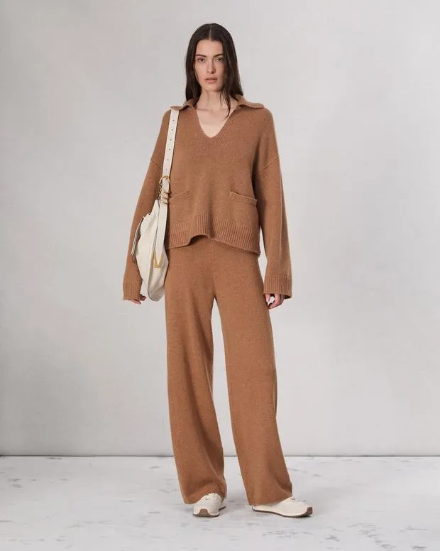 Women Sweaters and Sweatshirts Rag and Bone Danica Polo Sweater Camel