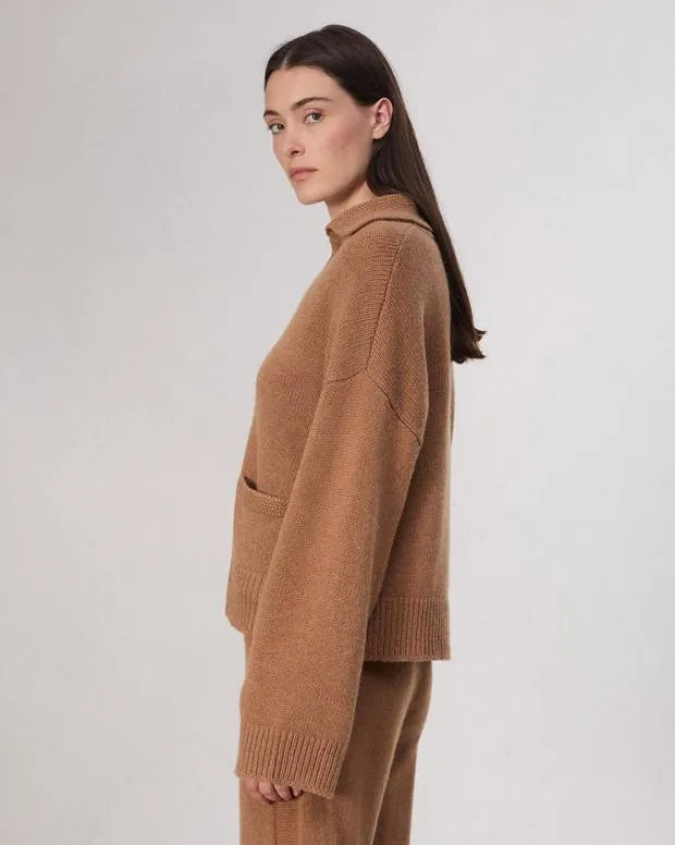 Women Sweaters and Sweatshirts Rag and Bone Danica Polo Sweater Camel