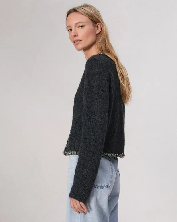 Women Sweaters and Sweatshirts Rag and Bone Davies Lady Cardigan Charcoal