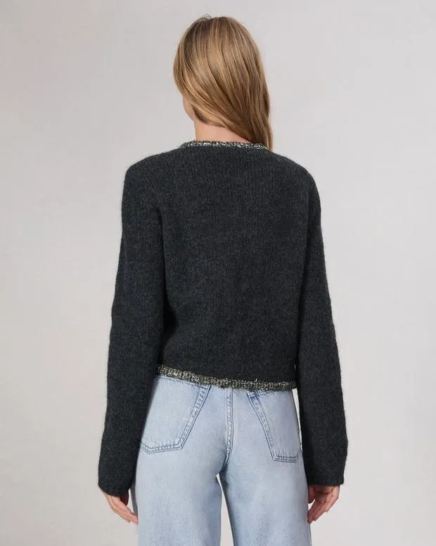Women Sweaters and Sweatshirts Rag and Bone Davies Lady Cardigan Charcoal