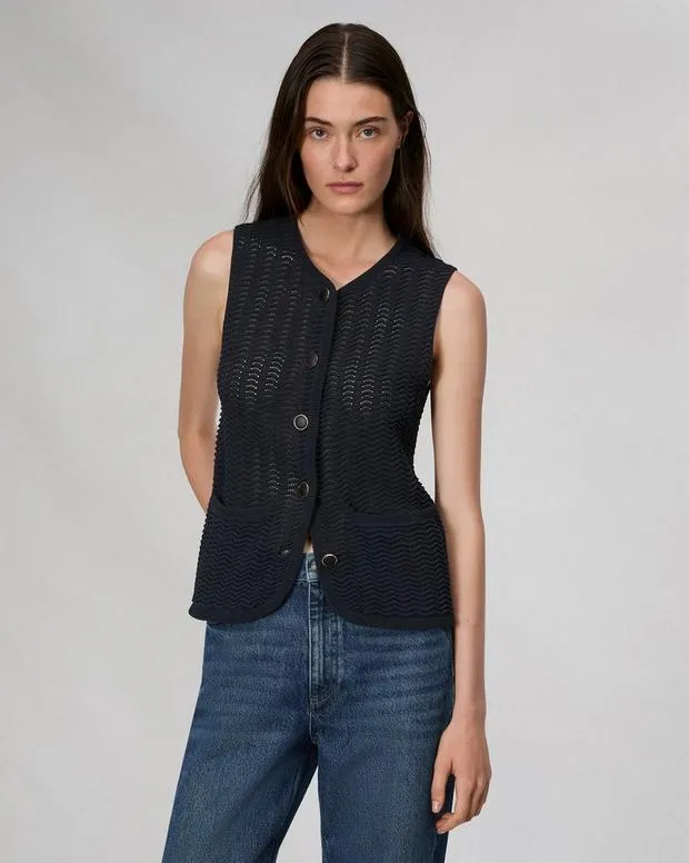Women Sweaters and Sweatshirts Rag and Bone Elisa Cotton Vest Salute