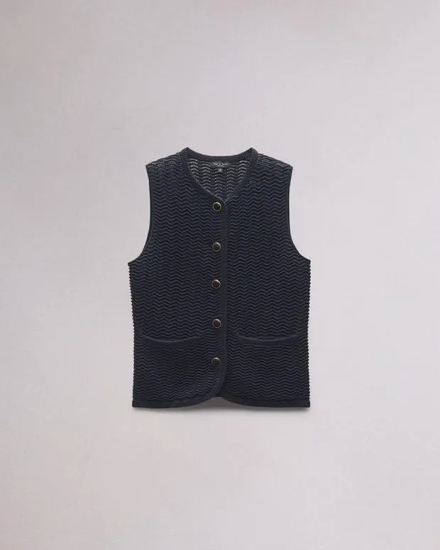 Women Sweaters and Sweatshirts Rag and Bone Elisa Cotton Vest Salute