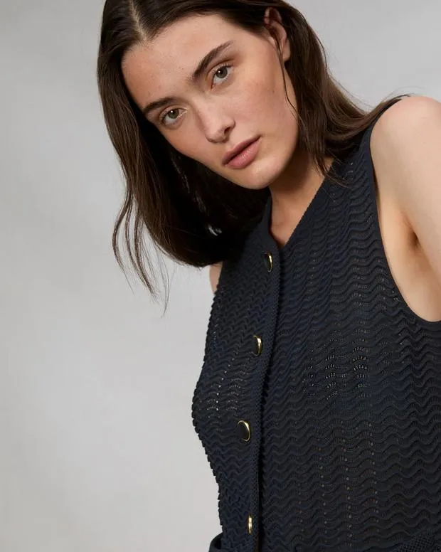 Women Sweaters and Sweatshirts Rag and Bone Elisa Cotton Vest Salute