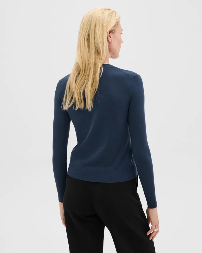 Women Sweaters Cardigans Theory VNeck Cardigan In Regal Wool Ash Blue