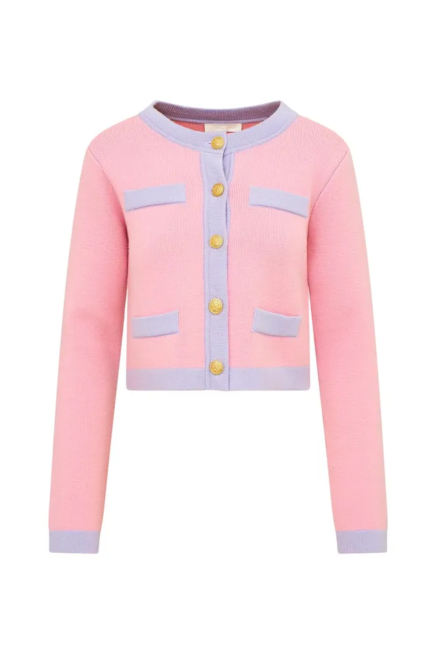 Women Sweaters LoveShackFancy Elif Cardigan Peony Cloud