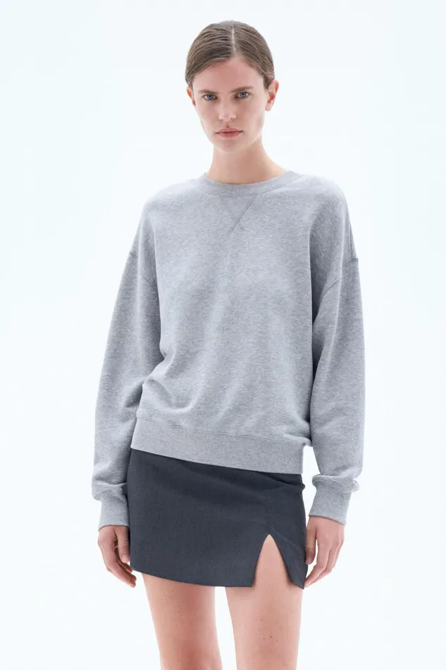 Women Sweatshirt Light Grey Melange Filippa K Tops