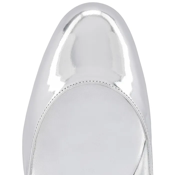 Women Sweet Jane Ballerinas 8211 Specchio Calf Leather 8211 Silver Christian Louboutin Flats and Loafers