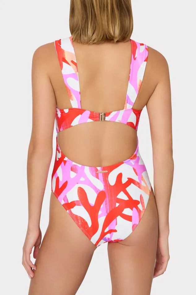 Women Swim and Coverups Milly Betsy Italian Under The Sea Bandeau One Piece Pink Multi Women Swim and Coverups Milly Betsy Italian Under The Sea Bandeau One Piece Pink Multi