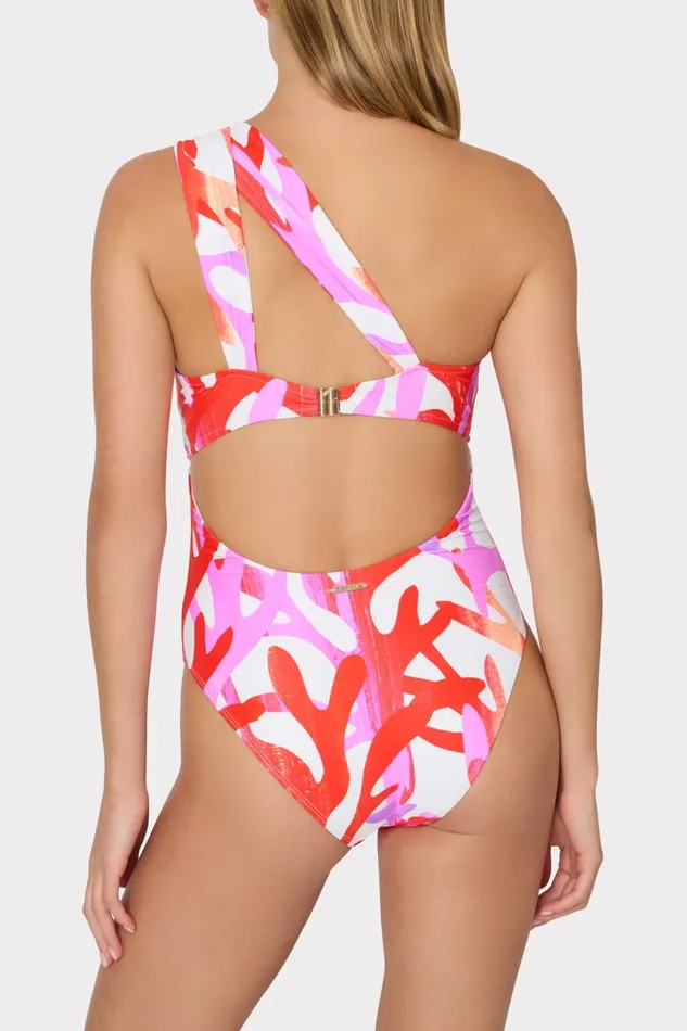 Women Swim and Coverups Milly Betsy Italian Under The Sea Bandeau One Piece Pink Multi Women Swim and Coverups Milly Betsy Italian Under The Sea Bandeau One Piece Pink Multi
