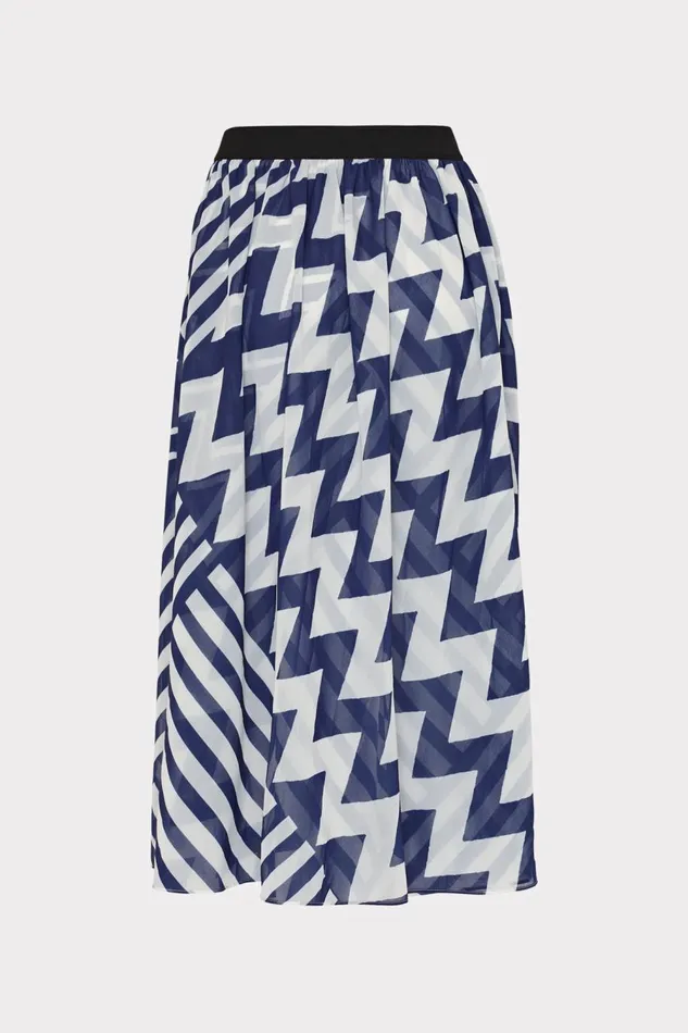 Women Swim and Coverups Milly Convertible Patchwork Chevron Skirt Bluewhite Women Swim and Coverups Milly Convertible Patchwork Chevron Skirt Bluewhite