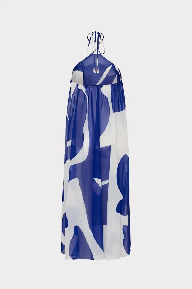 Women Swim and Coverups Milly Grand Foliage Convertible CoverUp Navywhite Women Swim and Coverups Milly Grand Foliage Convertible CoverUp Navywhite