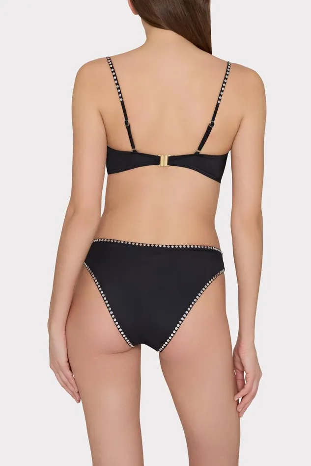Women Swim and Coverups Milly Heat Set Embellishment Bikini Bottom Black Women Swim and Coverups Milly Heat Set Embellishment Bikini Bottom Black