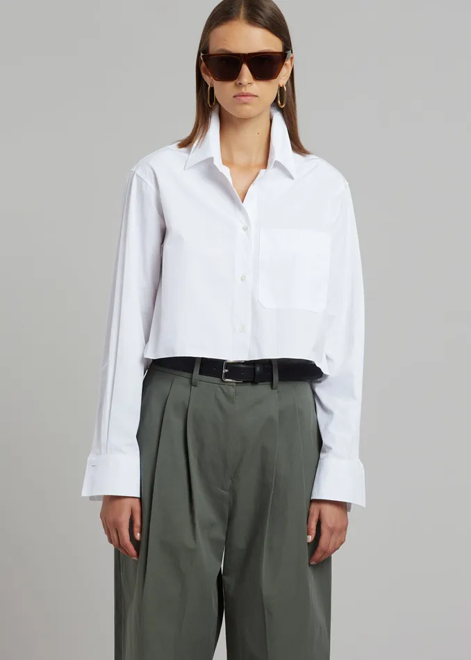 Women Tansy Cotton Pants 8211 Olive The Frankie Shop Bottoms