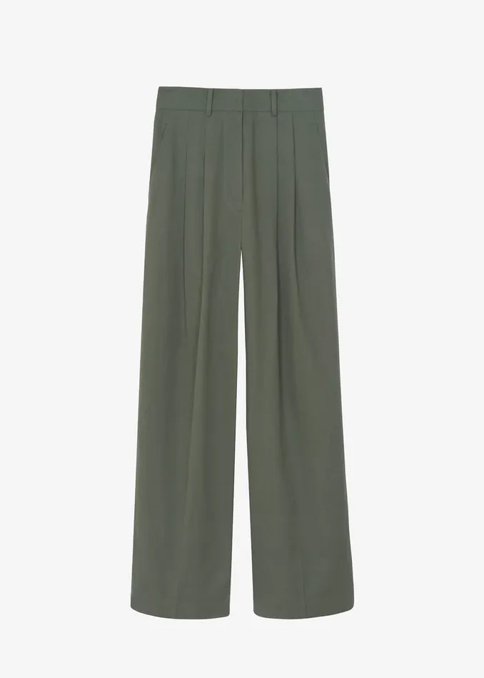 Women Tansy Cotton Pants 8211 Olive The Frankie Shop Bottoms