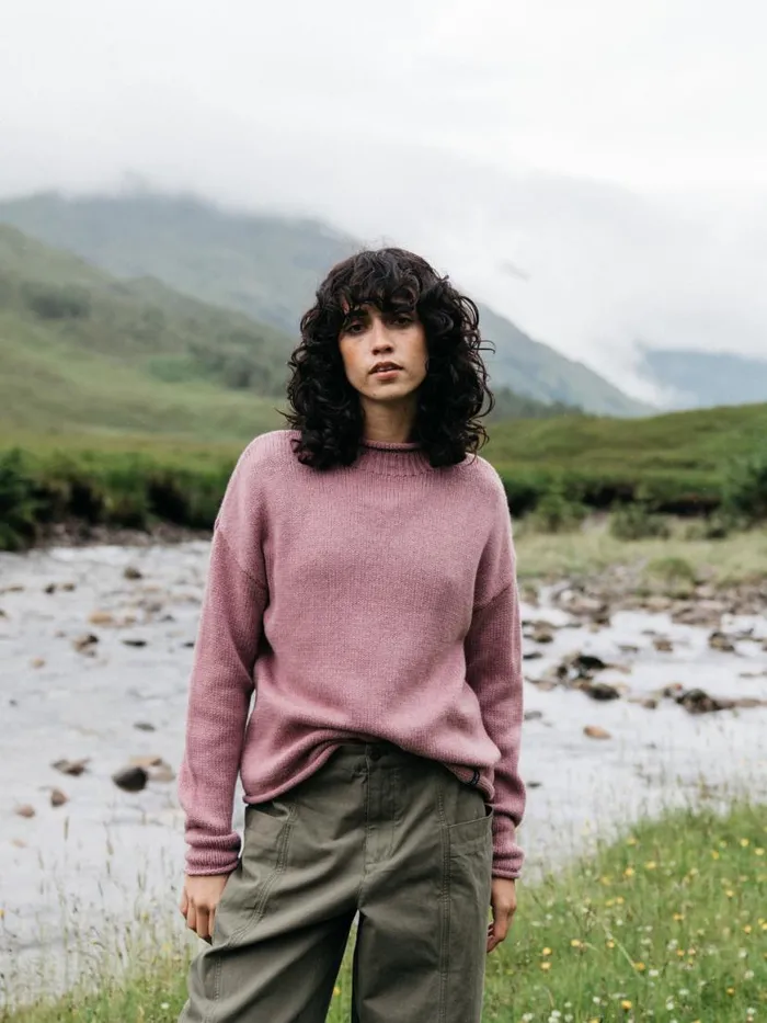 Women Taran Jumper Heather Mist Finisterre Knitwear